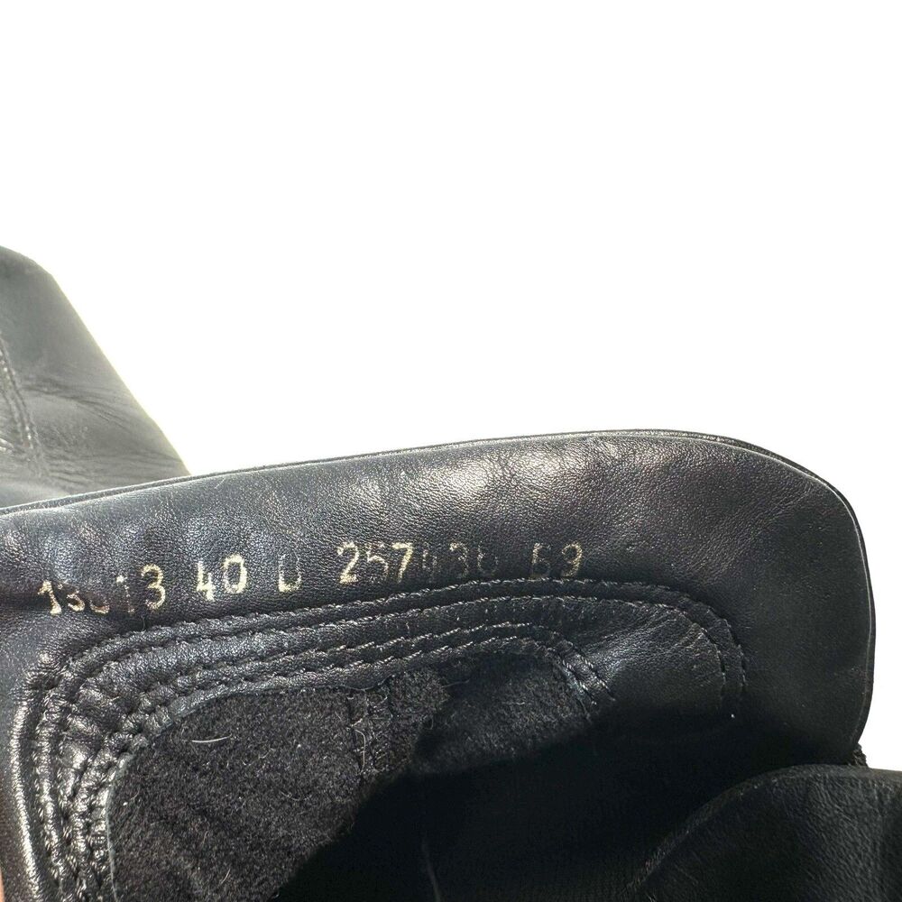 Ecco Light Black Leather Slip On Ankle Boots Size EU 40 / US 9.5 Chelsea Healed - Picture 10 of 10